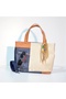 Brick Color Design Denim Patchwork Shoulder Bag (Adjustable Strap Gift) - 6