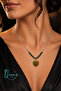 Handmade Ruby Stone Stringed Heart End Women's Necklace 45 cm Stainless Steel - 2