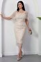 Left Collar Beaded Dress Bal200 - 5