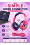 Disney Minnie Mouse Auxiliary Wired Kids Headphones with 11 Fun Stickers, 85dB Kid-Safe Volume Limiter, 3.5mm AUX, Soft PU Leather Padded Earcups, Adjustable Lightweight Headband, 40mm Drivers - 5