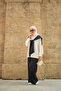 Women's Shoulder Scarf Detailed Suit Smoked - 2
