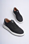 Genuine Leather Men's Sneaker Shoes Black Perforated Breathable Casual Comfortable Sports Shoes Lucca - 7