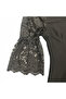 Elegant Black Abaya with Lace Panels and Sequins - 5
