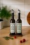 750 ml Set of 2 Glass Oil Dispensers with Wooden Stands – Leak-Proof, Drip-Free, Smart Lids for Olive Oil & Sunflower Oil Bottles - 5