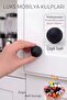 Hard Plastic Button Round Ball Striped Black Cabinet Furniture Kitchen Cupboard Drawer Handle Knob Handle