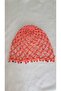 Hand-Knitted Mesh Beanie Mesh Hat Beach Stylish Summer Hat with Wooden Beads - 2