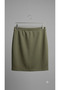 Women's Khaki Color Viscose Style Mini Office Style Skirt - 3