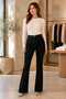 Spanish Flare Lycra Black Women's Jeans, Spanish Flare High Waist Women's Jeans