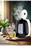 Cordless Steel Kettle | 1.7L Black Electric Kettle with Auto Lid-Opening,(1850-2200W) Dual Water Gauge & Heat Plate Indicator (ME-KT1109PB) - 2