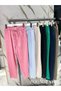 Women's Gabardine Linen Trousers with Elastic Waist, Lace-Up, Pockets, Tassel Cuffs, Summer Trousers - 5