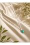 Aventurine Stone Steel Chain Necklace |   Natural Stone Necklace - 4