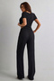 Women's Bubble Fabric Casual Stylish Blouse Wide Leg Pants Two-Piece Set - 3