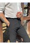 Men's Gofre Viscose Fabric Slim Fit Trousers - 3