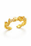 Women's Adjustable Gold Color Ring with Sea Shell, Dog and Star Figures