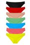 7 Pieces Super Eco Set Lycra Women's Slip Panties Multi Color