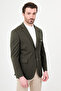 Straight Slim Fit Men's Jacket with Pockets and Snap Fasteners Khaki - 41498.26Y - 6
