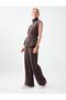 Acı Kahve Normal Waist Long Knitted Trousers - 2