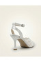 White Lace Embroidered Heeled Shoes - 2