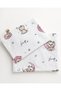 Minora 100% Cotton Ranforce Mother's Side Park Bed Elastic Baby Sheet and Pillowcase Set 70X120 - 35X45-Pink Bear - 4