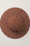 Straw Wide Brim Women's Summer Vacation Model |   Brown Chiffon Floral Fedora Hat - 4