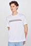 100% Cotton Regular Fit Regular Cut Crew Neck Logo Detailed T-Shirt