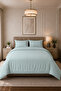 Melodi Plain Cotton Satin Double 4 Piece Duvet Cover Set