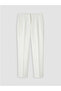 White High Waist Women's Cigarette Pants - 5