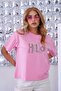 Women's Short Sleeve Crew Neck Printed T-Shirt 26012 - 3