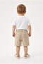 Solid Boys Cotton Bermuda, Brown, 24 Months - 2