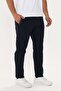 Men's Cotton Zipper Detailed Sweatpants Navy Blue -201164 - 5