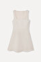 Women's Stone Color A-Form Sleeveless Mini Dress