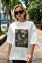 For the Sake of Cat Love 120 Front Cat Printed White Oversize T-Shirt 100% Cotton Unisex Cat Lover Premium Design - 5