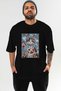 For the Sake of Cat Love 102 Front Cat Printed Black Oversize T-Shirt 100% Cotton Unisex Cat Lover Premium Design - 2