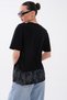 Women's Printed Skirt Lace Detailed T-Shirt 260569 - - 5