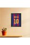 Alayra Lionel Messi Poster Frame Barcelona Jersey Photo Print with Signature Framed Painting - 3