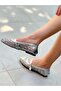 Monza Silver Leather Strappy Ballet Flats with Lace Detail - 2