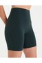 Women's Petrol Green High Waist Fitness Sports Motion Biker Shorts - 3