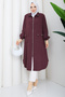 Women's Horizontal Collar Large Size Pocket Cap - 4