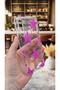 Redmi note 8 compatible pink star patterned transparent shock absorbing camera protected clear case - 3