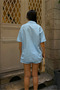 Fisto Embroidered Shirt and Shorts Top-Bottom Set - 8