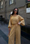 Loose-Fit Comfortable Trousers and Pool Collar Crop Blouse Muslin Fabric Top and Bottom Set - 4