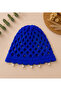 Pearl Detailed Mesh Knitted Summer Women's Beanie - Navy Blue - 2