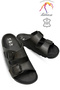 Women's Slippers – Flexible Anatomical Sole, Adjustable Double Buckle Women's Slippers, Black - 4