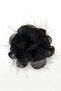 Black Glittery Tulle Flower Clasp with Hook