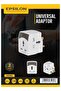 3 Way Universal Adaptor ES1496, Multi-Port Universal Power Adapter, Global Compatibility - 7