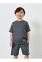 Boys Raglan Sleeve T-shirt and Badge Detail Shorts Set - 3