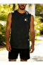 Men Charcoal Printed Round Neck Tank and Shorts Co-Ords
