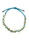 Adjustable Gold Crushed Flake Macrame Red String Lucky Bracelet - 2