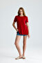 Slit Sleeve Folded Casual T-Shirt - 4
