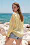Lemon Yellow Striped Comfortable Fit Long Sleeve Voyl Shirt - 3